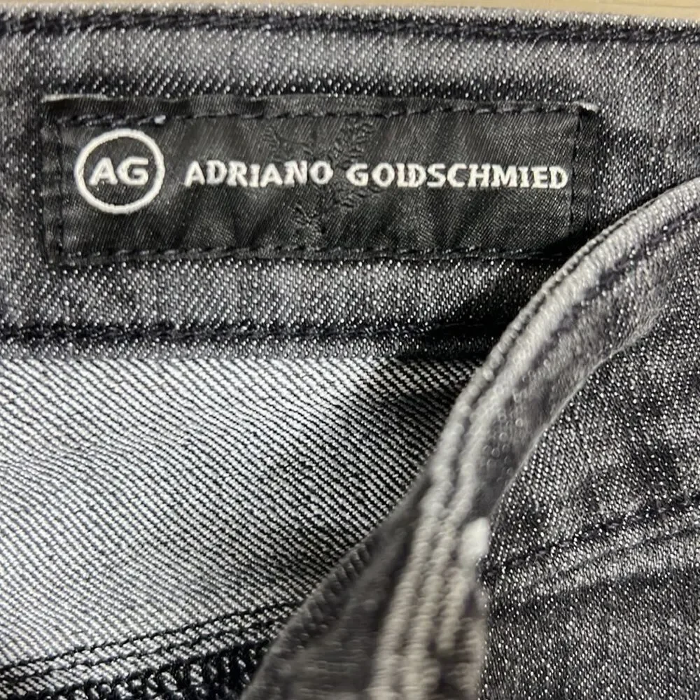AG Women’s The Jegging Super Skinny Fit Cropped Denim Jeans Black Size 27